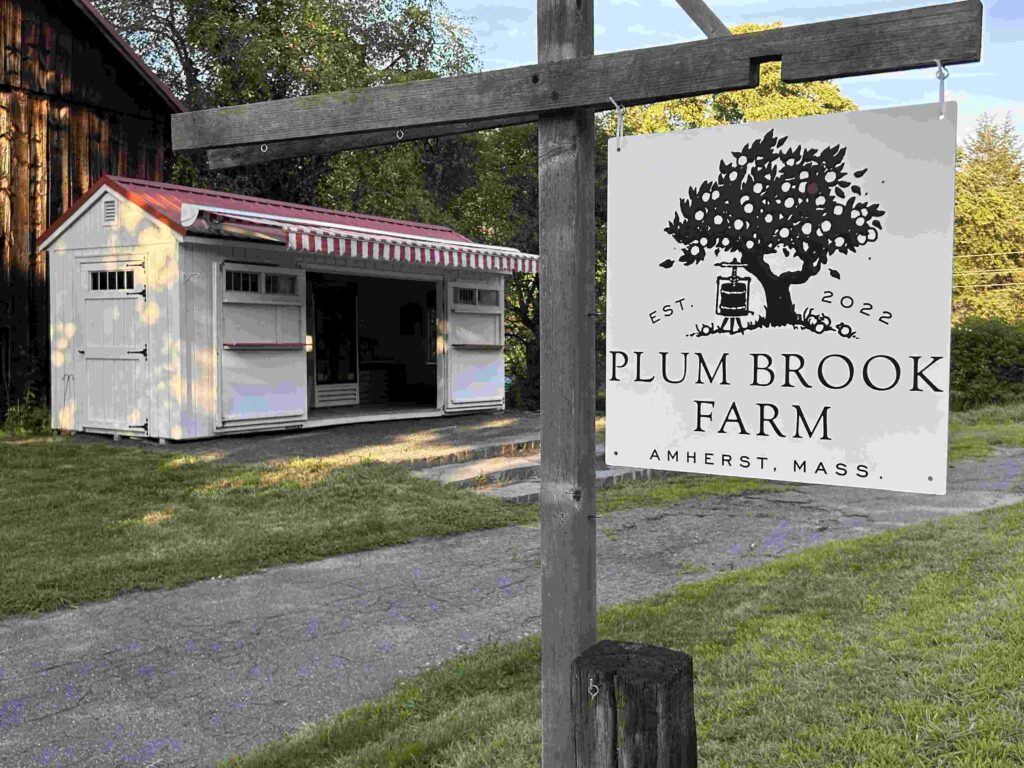 Plum Brook Farm Farmstand and sign