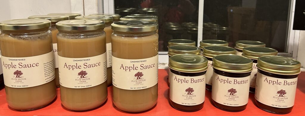 Apple butter and apple sauce from Plum Brook Farm